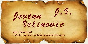 Jevtan Velinović vizit kartica